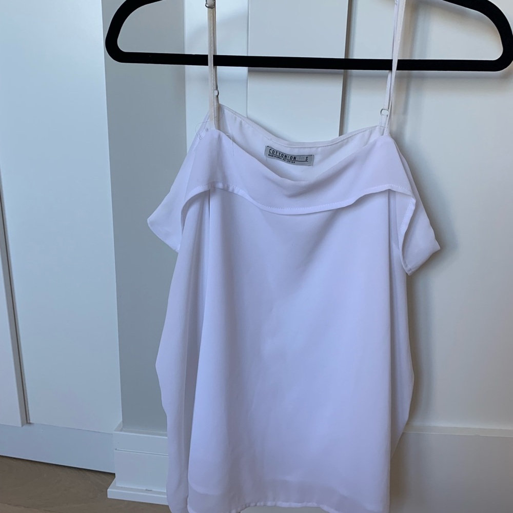 Long Sleeve Flowy Off Shoulder Cotton On Top • S